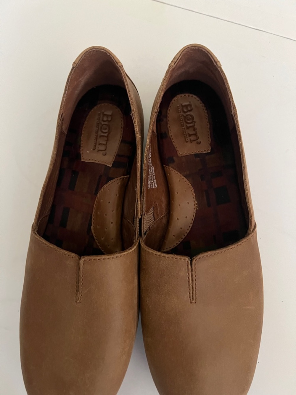 Born Tan Slip-On Leather Flats - Picture 2 of 7